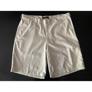PEBBLE BEACH Performance Cream Flat Front Golf Shorts sz 38